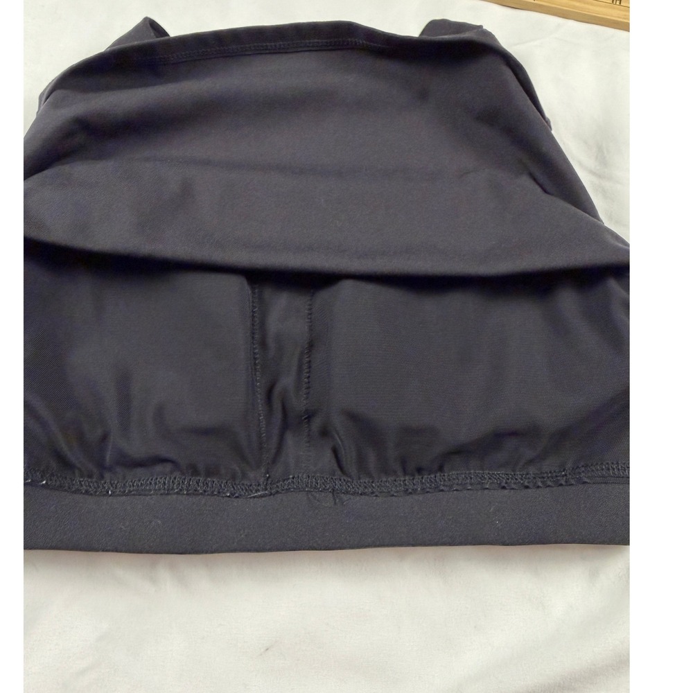 CRZ Yoga Black High Neck Seamless Crop Tank Top Athletic Workout Small Sporty - Picture 5 of 6